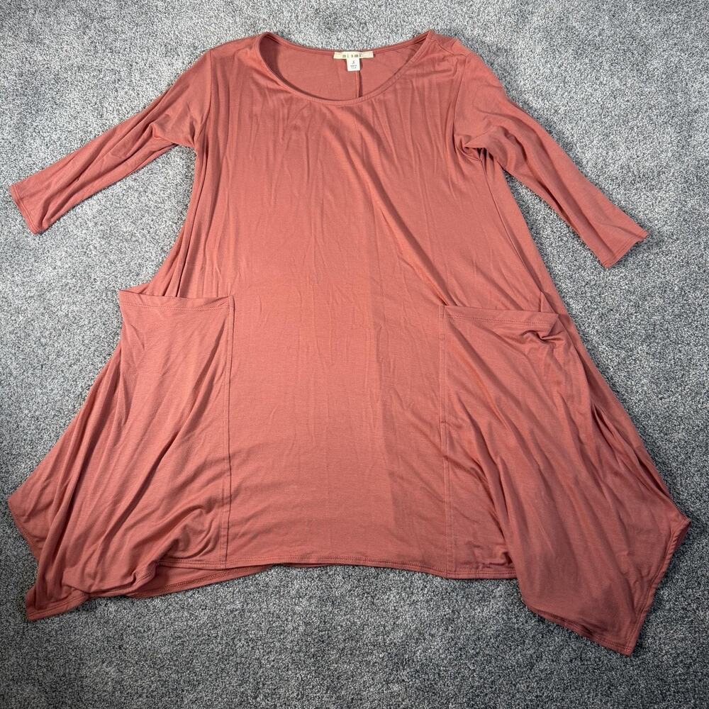 Miami Tunic Top S Sharkbite Hem Lagenlook Artsy Boho Art Teacher Relaxed Ecletic